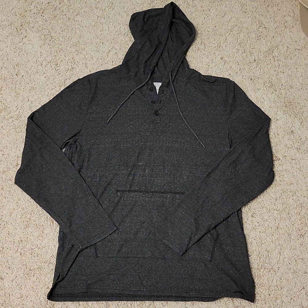 Large, Charcoal patterned hoodie